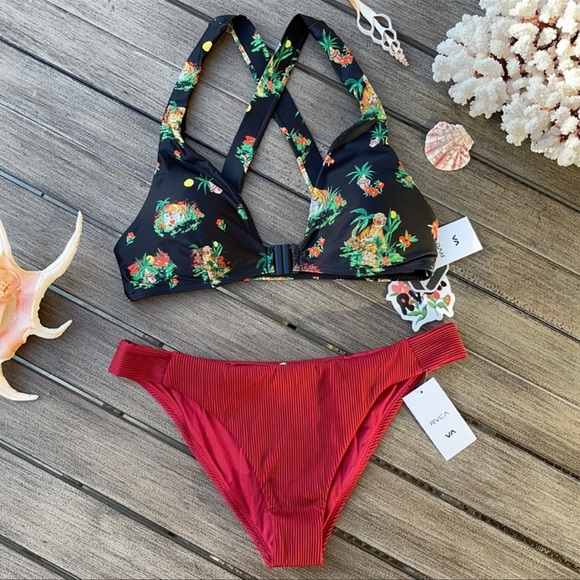 🌴🔆RVCA- WILD THING FADE OUT BIKINI SET🔆🌴 - Picture 5 of 14